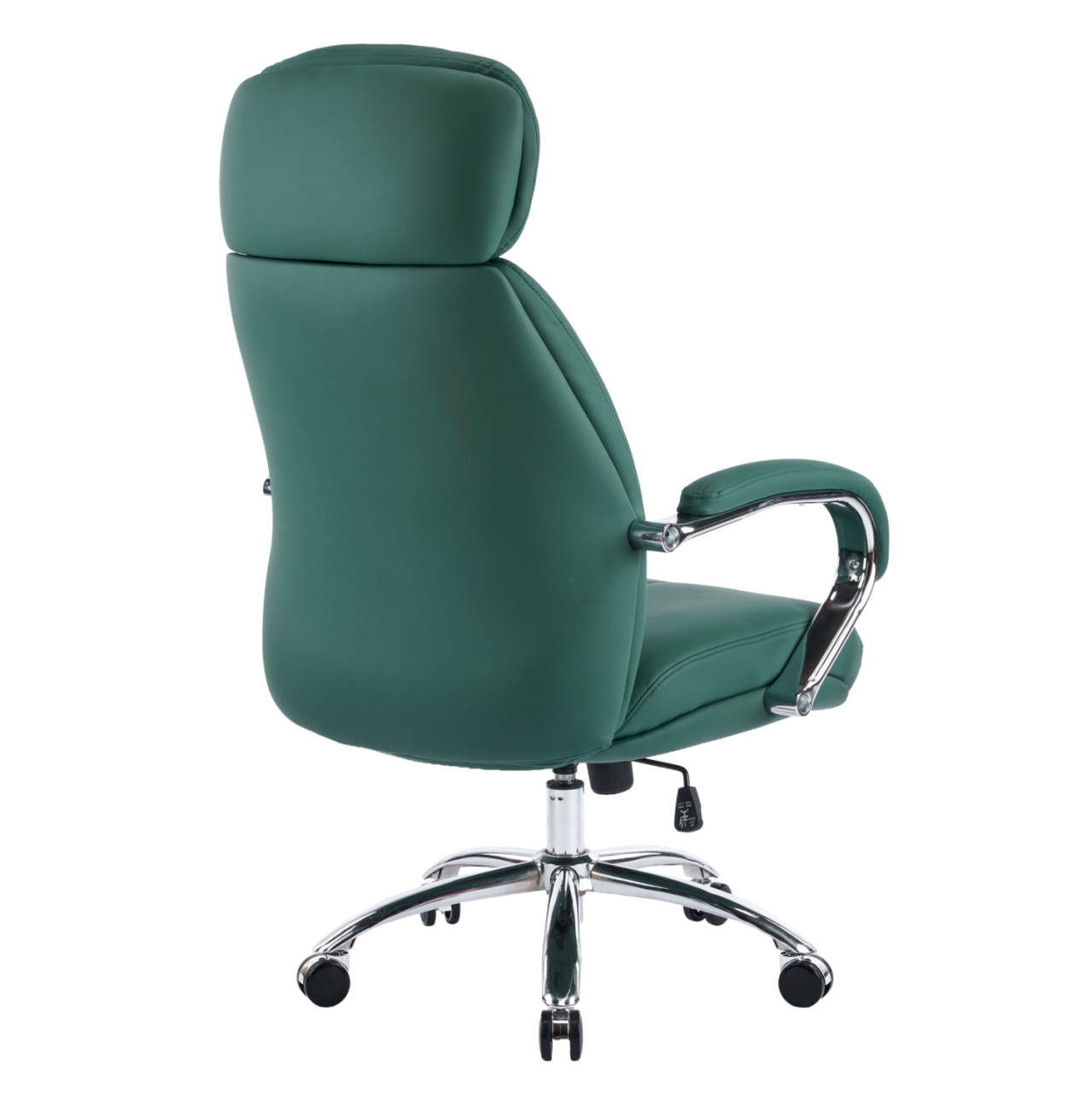OFFICE CHAIR TOREN HM18357.07 GREEN PU LEATHER--CHROMED BASE 66x74x128Hcm [5]