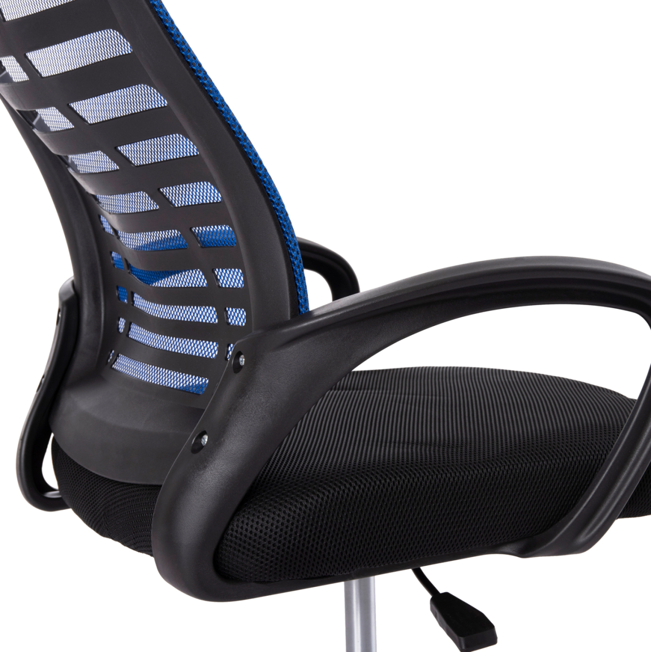 OFFICE CHAIR TRAIL2 HM1193.36 BLUE and BLACK MESH FABRIC-CHROME BASE 61x61x116Hcm. [8]
