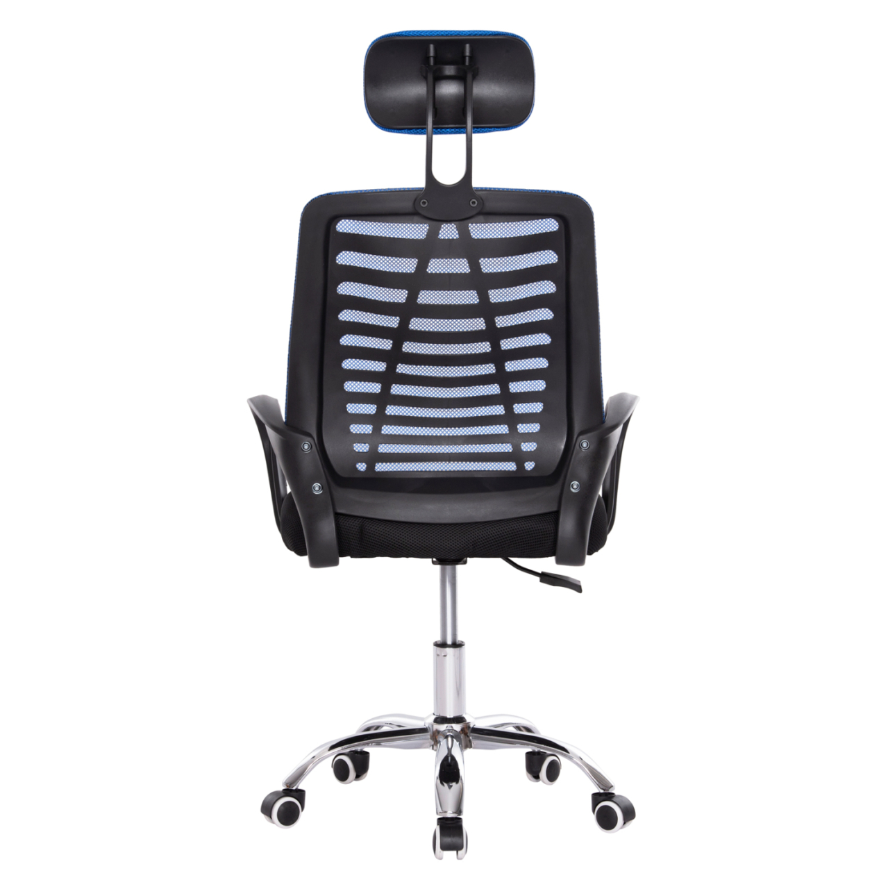 OFFICE CHAIR TRAIL2 HM1193.36 BLUE and BLACK MESH FABRIC-CHROME BASE 61x61x116Hcm. [6]