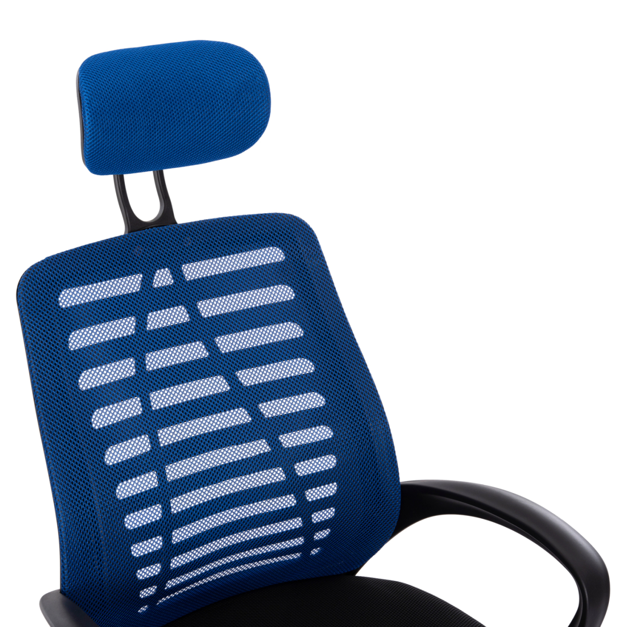 OFFICE CHAIR TRAIL2 HM1193.36 BLUE and BLACK MESH FABRIC-CHROME BASE 61x61x116Hcm. [7]