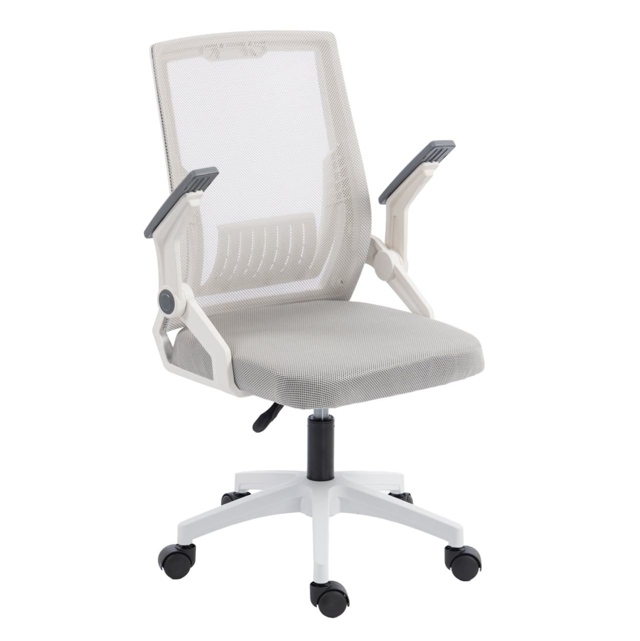 OFFICE CHAIR ZENITH HM1225.02 POLYPROPYLENE IN WHITE--MESH IN LIGHT GREY 60x60x92-100Hcm [7]
