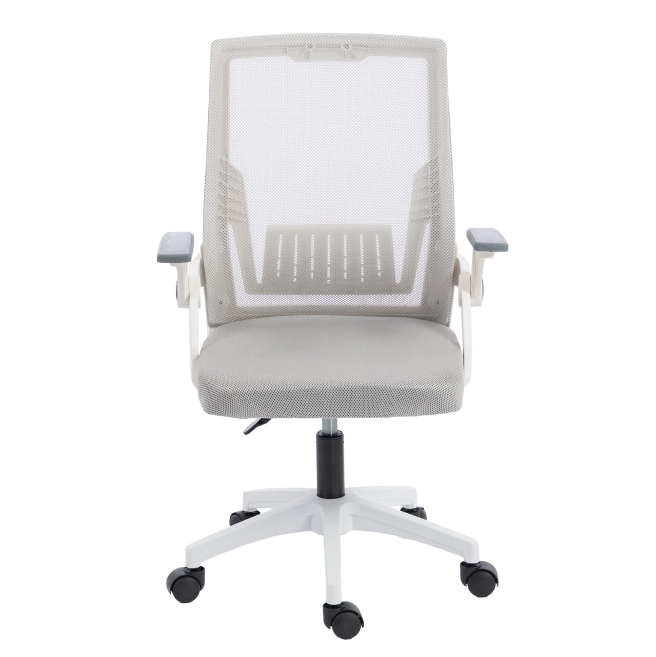 OFFICE CHAIR ZENITH HM1225.02 POLYPROPYLENE IN WHITE--MESH IN LIGHT GREY 60x60x92-100Hcm [3]