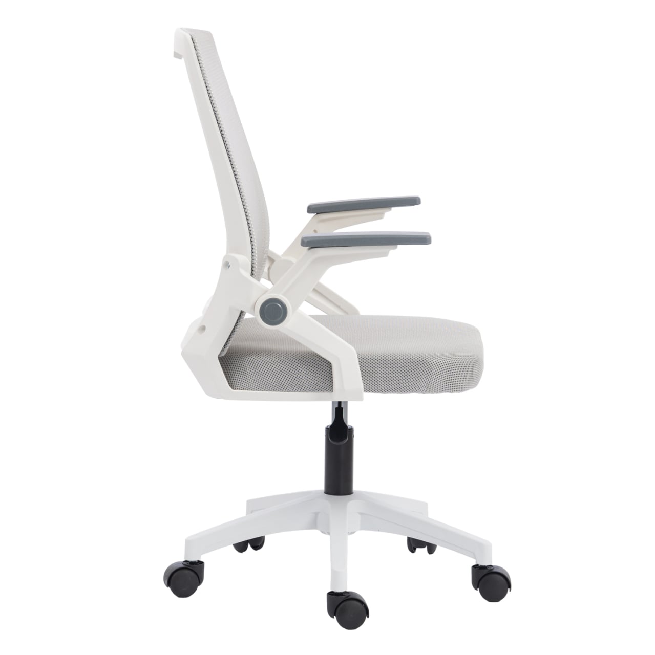 OFFICE CHAIR ZENITH HM1225.02 POLYPROPYLENE IN WHITE--MESH IN LIGHT GREY 60x60x92-100Hcm [4]