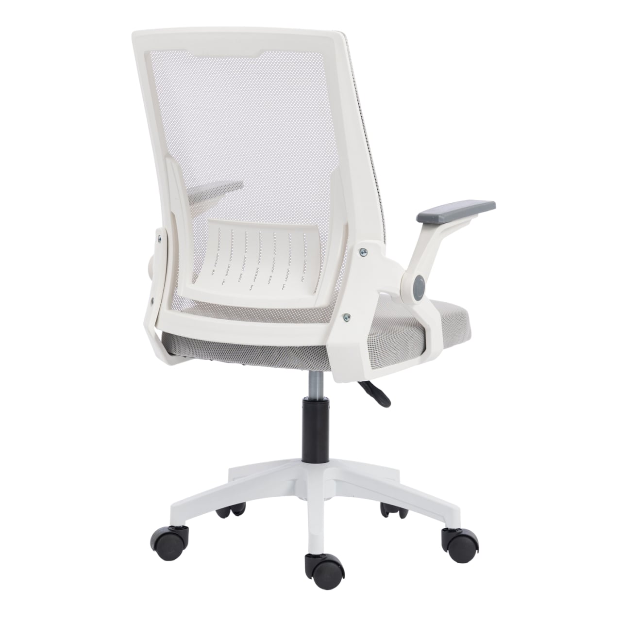 OFFICE CHAIR ZENITH HM1225.02 POLYPROPYLENE IN WHITE--MESH IN LIGHT GREY 60x60x92-100Hcm [5]