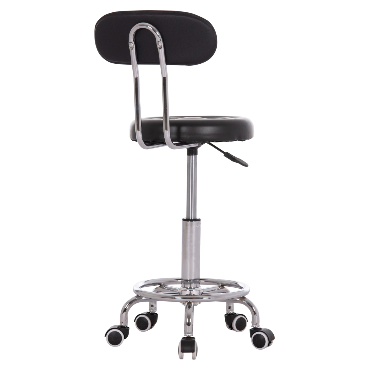 OFFICE DESIGNER'S SWIVEL STOOL IRIS HM211.21 BLACK PU 34x43x86.5Hcm. [5]