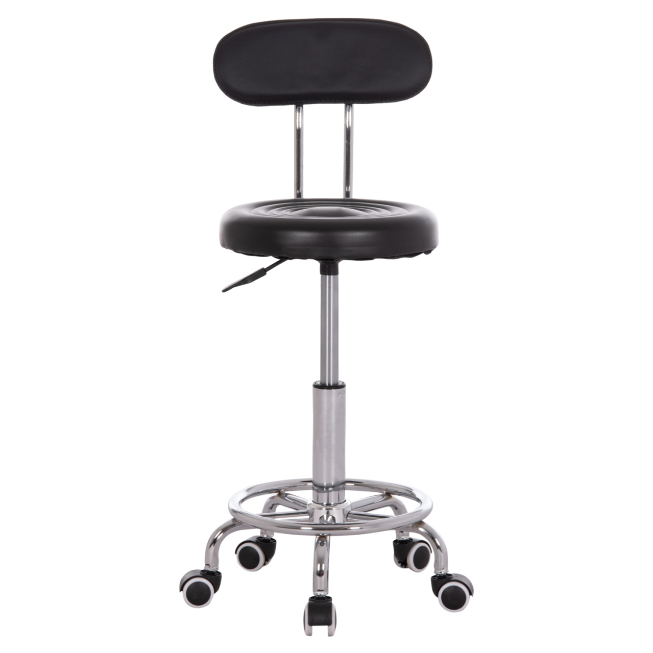 OFFICE DESIGNER'S SWIVEL STOOL IRIS HM211.21 BLACK PU 34x43x86.5Hcm. [3]