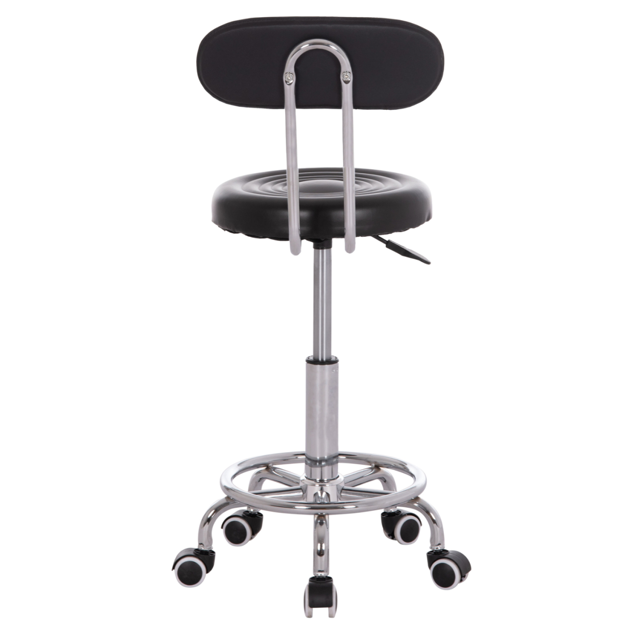 OFFICE DESIGNER'S SWIVEL STOOL IRIS HM211.21 BLACK PU 34x43x86.5Hcm. [6]