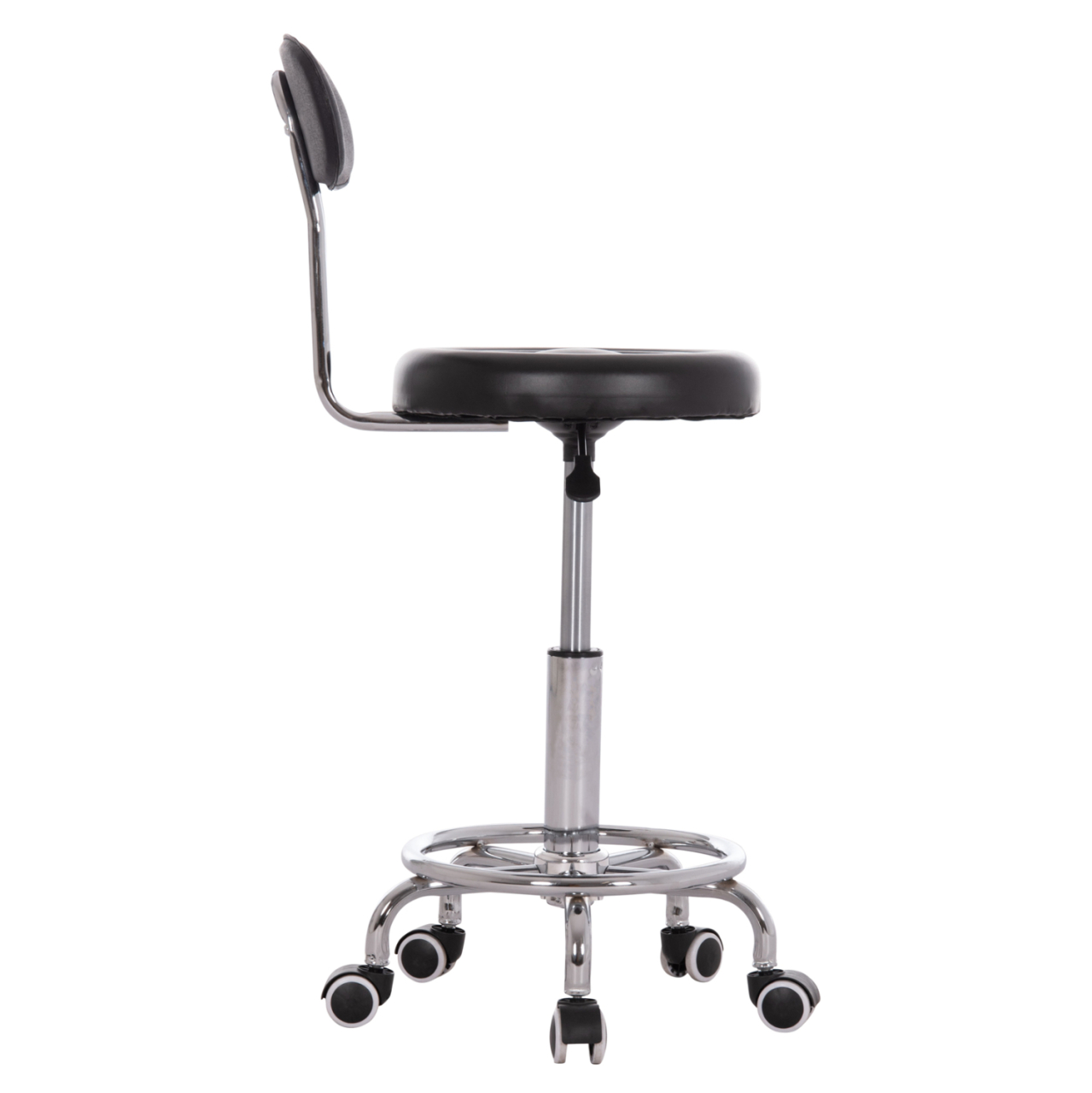 OFFICE DESIGNER'S SWIVEL STOOL IRIS HM211.21 BLACK PU 34x43x86.5Hcm. [4]