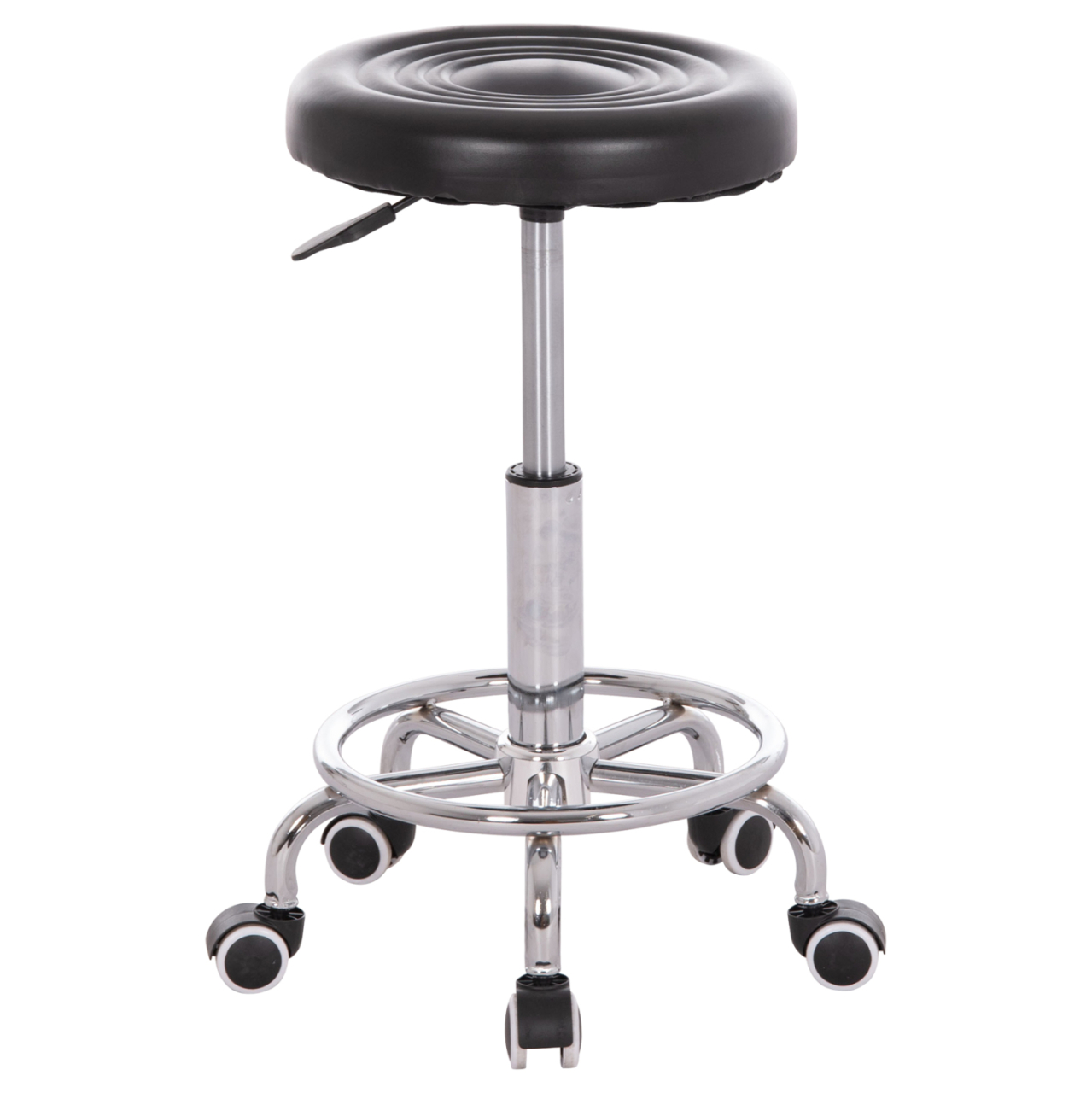 OFFICE DESIGNER'S SWIVEL STOOL IRIS HM212.21 BLACK PU Φ32x45-60Hcm. [3]