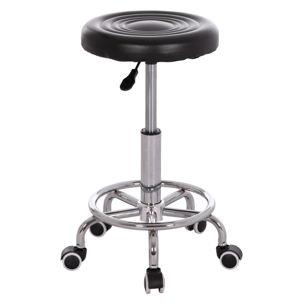 OFFICE DESIGNER'S SWIVEL STOOL IRIS HM212.21 BLACK PU Φ32x45-60Hcm. [4]