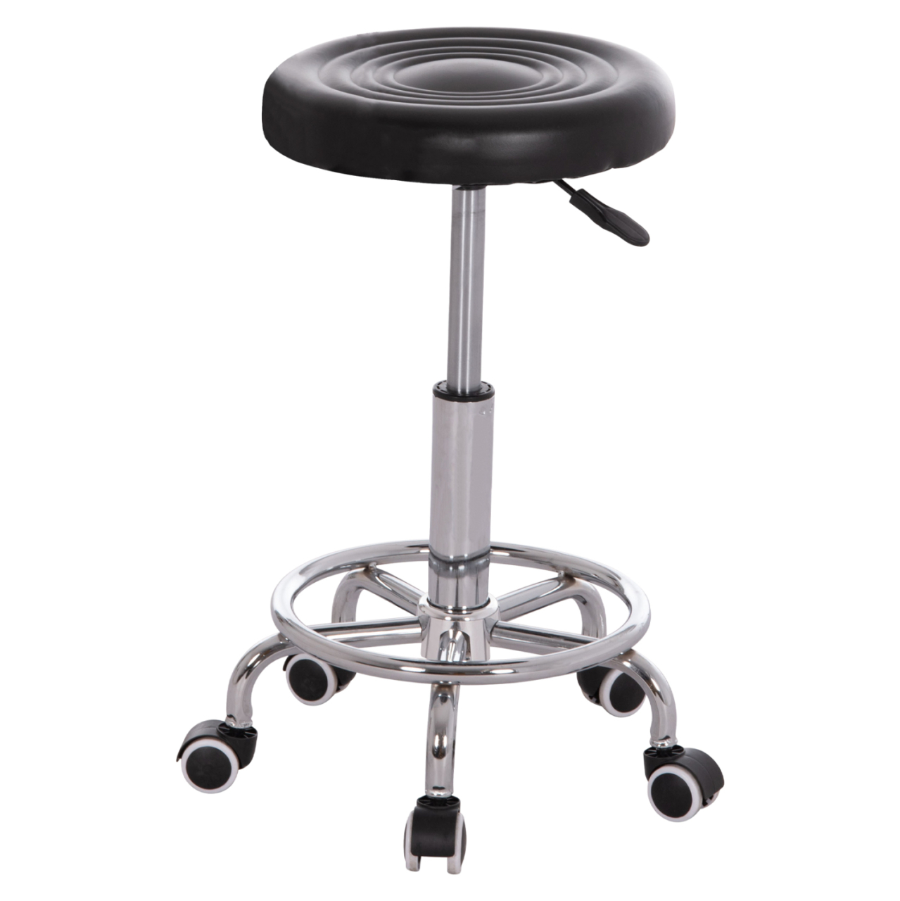 OFFICE DESIGNER'S SWIVEL STOOL IRIS HM212.21 BLACK PU Φ32x45-60Hcm. [5]