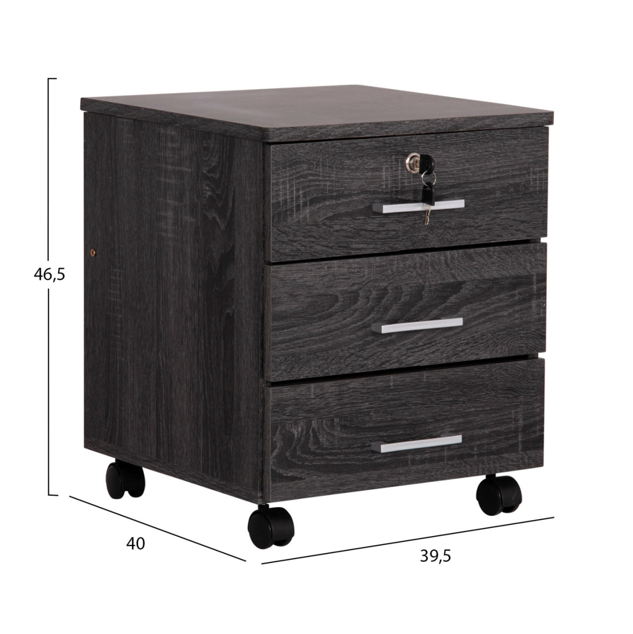 OFFICE DRAWER HAYDEN HM2282.01 MELAMINE IN GREY COLOR 39.5x40x46.5Hcm. [2]