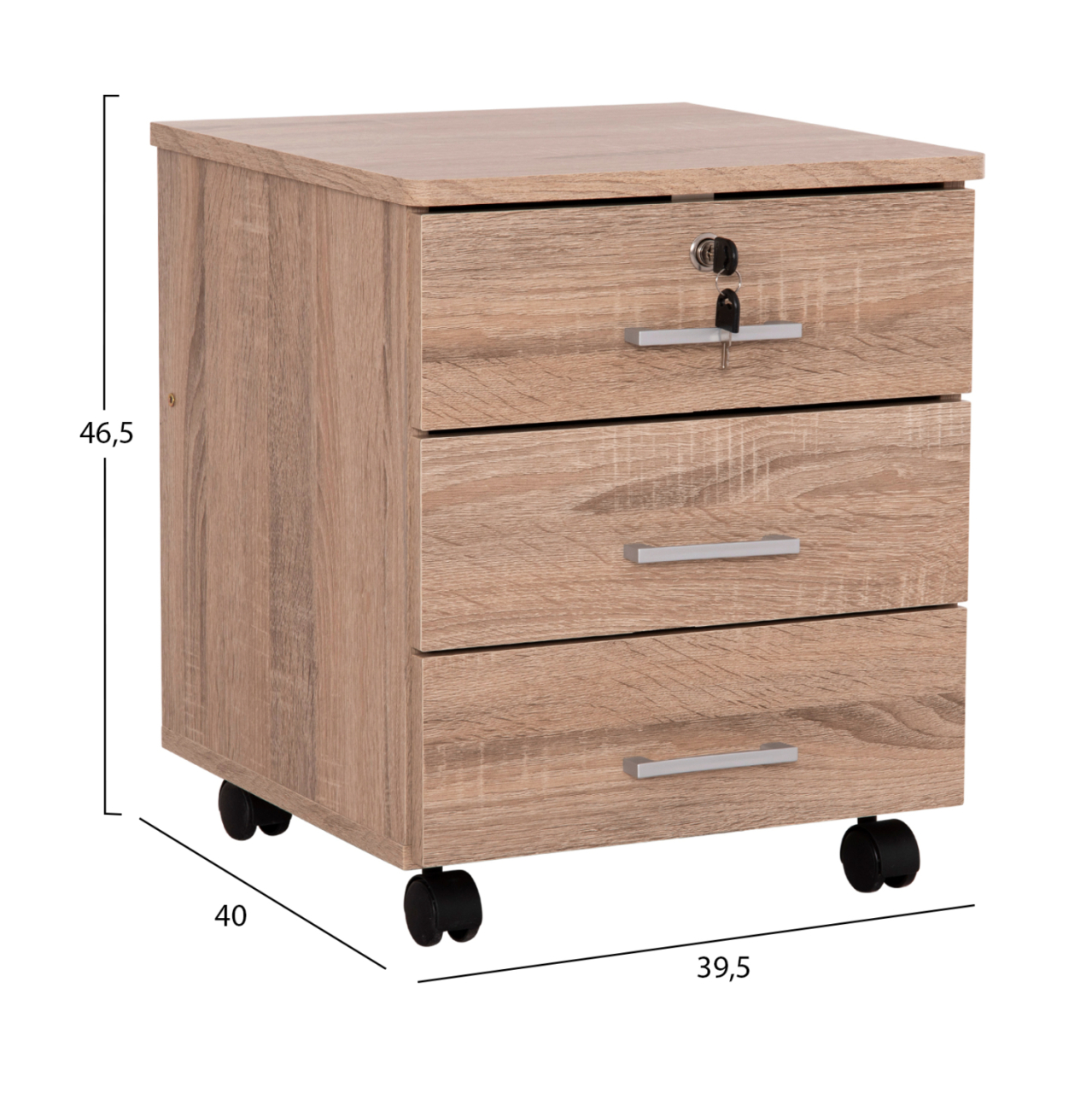 OFFICE DRAWER HAYDEN HM2282.02 MELAMINE IN SONAMA COLOR 39.5x40x46.5Hcm. [2]