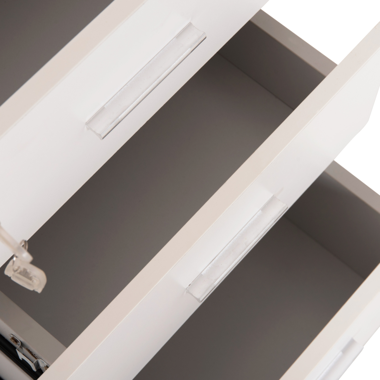OFFICE DRAWERS WITH KEY LOCK VANCE HM2159 WHITE MELAMINE--WHEELS 39x40x60Hcm. [10]