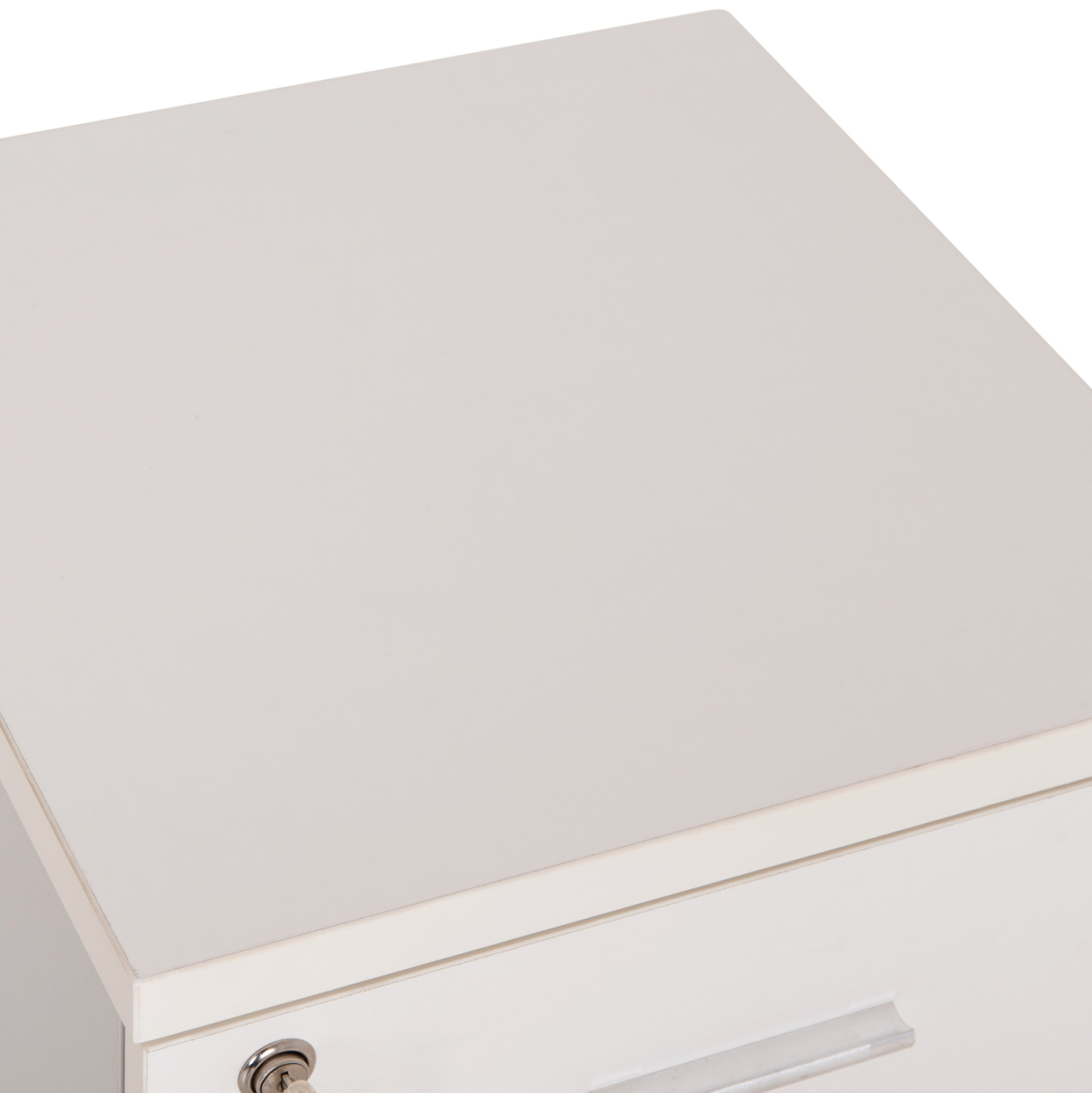 OFFICE DRAWERS WITH KEY LOCK VANCE HM2159 WHITE MELAMINE--WHEELS 39x40x60Hcm. [6]