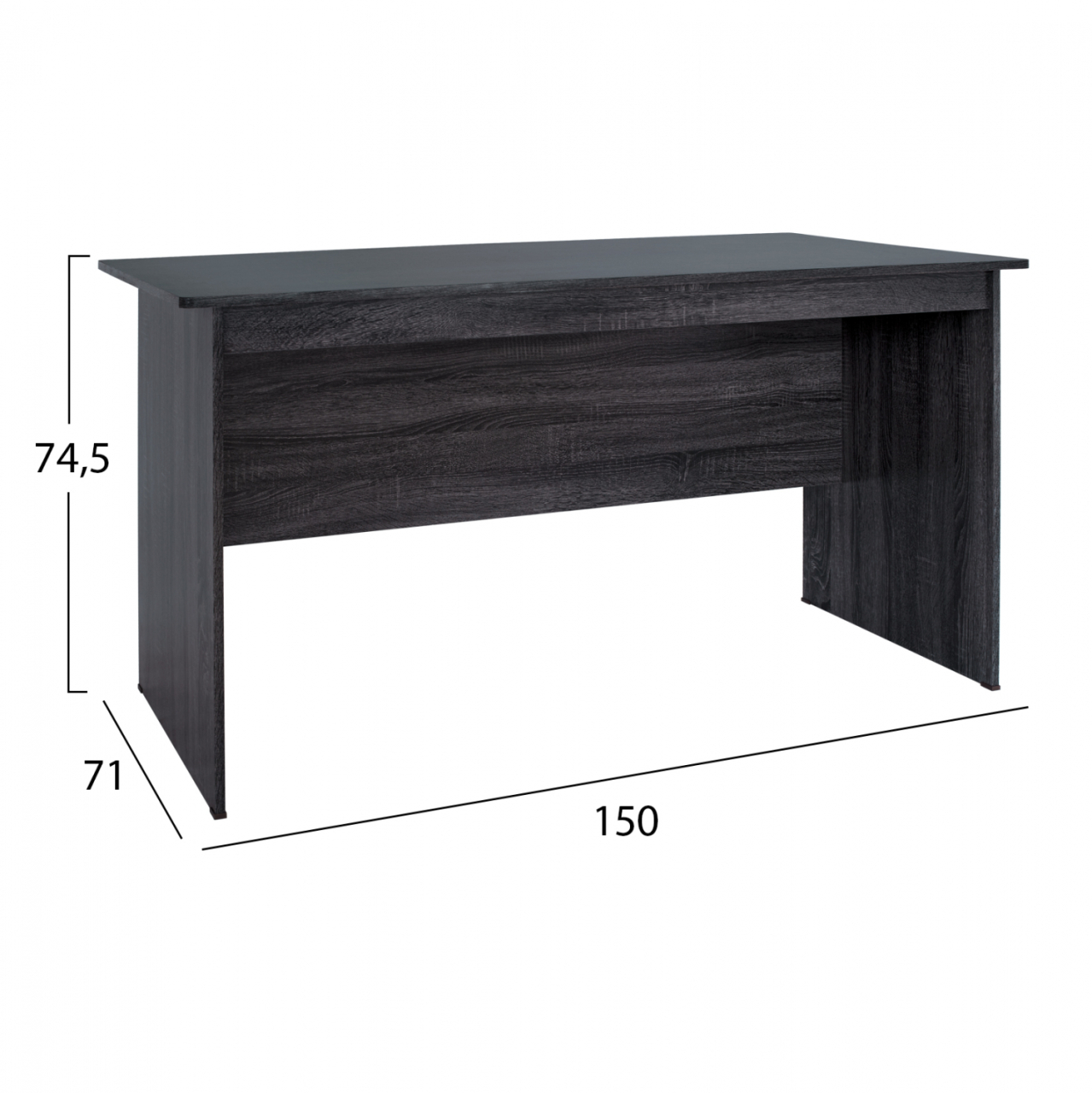 Office melamine 150x71x74.5 HM2284.01 in grey color [2]