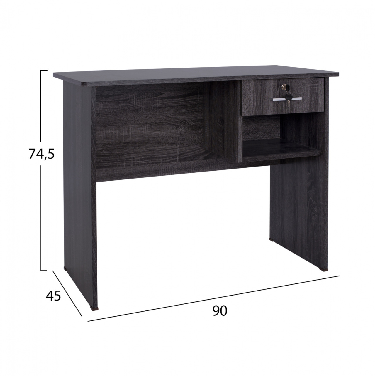 Office melamine with drawer HM2283.01 in grey color 90x45x74.5 [2]