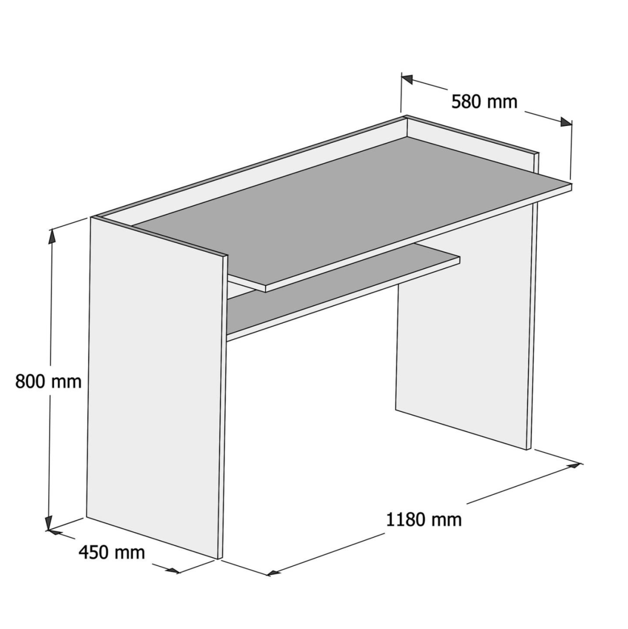 OFFICE SET 2PCS HM11775.13 MELAMINE IN GREY-WHITE [3]