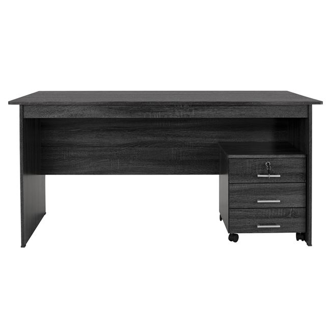 Office set 2pieces Office and Cabinet Grey color HM10337.01 [5]