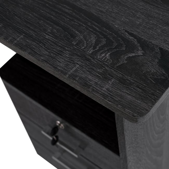Office set 2pieces Office and Cabinet Grey color HM10337.01 [6]