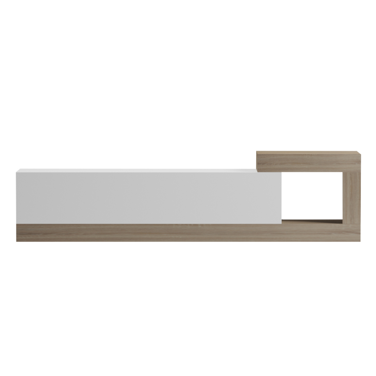 ON-WALL TV FURNITURE ESSENZA HM18372.11 MELAMINE SONAMA/WHITE 150x29.6x38.6Hcm. [3]