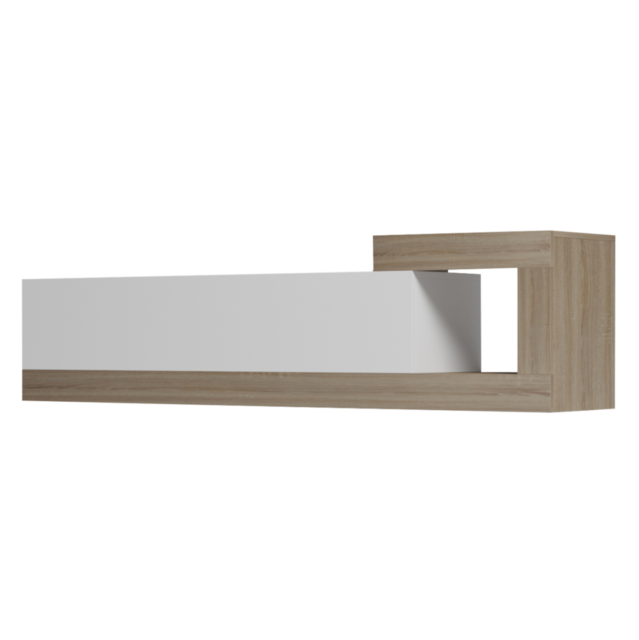ON-WALL TV FURNITURE ESSENZA HM18372.11 MELAMINE SONAMA/WHITE 150x29.6x38.6Hcm. [4]