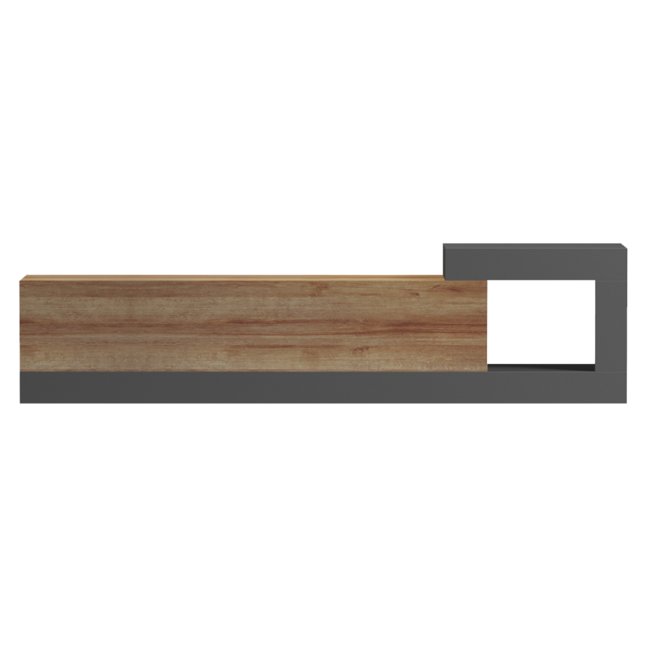 ON-WALL TV FURNITURE ESSENZA HM18372.13 MELAMINE IN OAK/GREY 150x29.6x38.6Hcm. [3]
