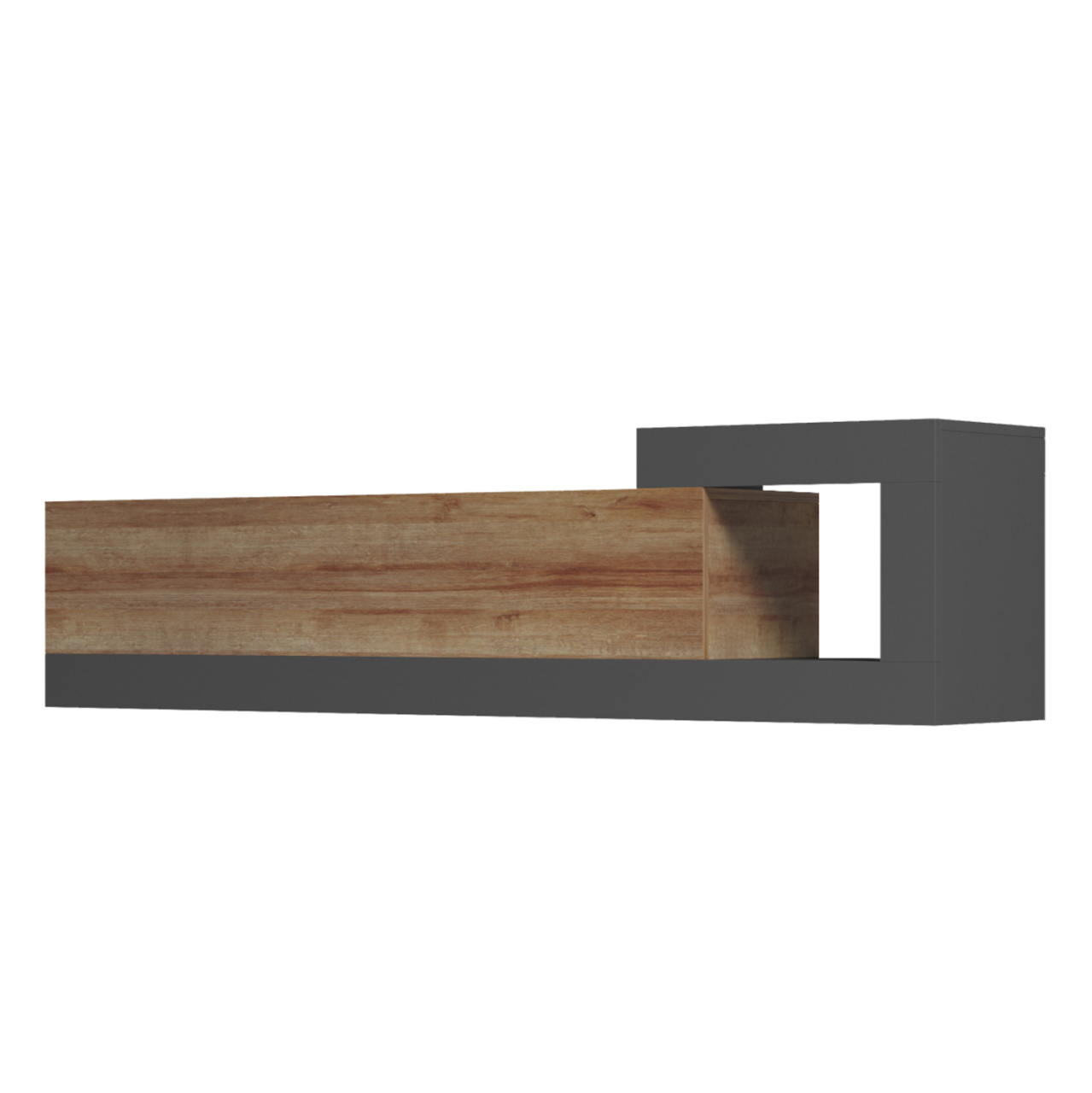 ON-WALL TV FURNITURE ESSENZA HM18372.13 MELAMINE IN OAK/GREY 150x29.6x38.6Hcm. [4]