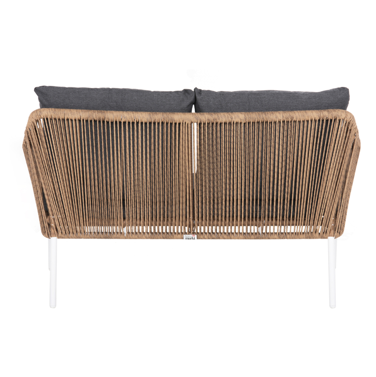 OUTDOOR 2-SEATER SOFA BAFFIN HM6054.01 ALUMINUM WHITE-PE RATTAN BEIGE-ANTHRACITE CUSHIONS [6]