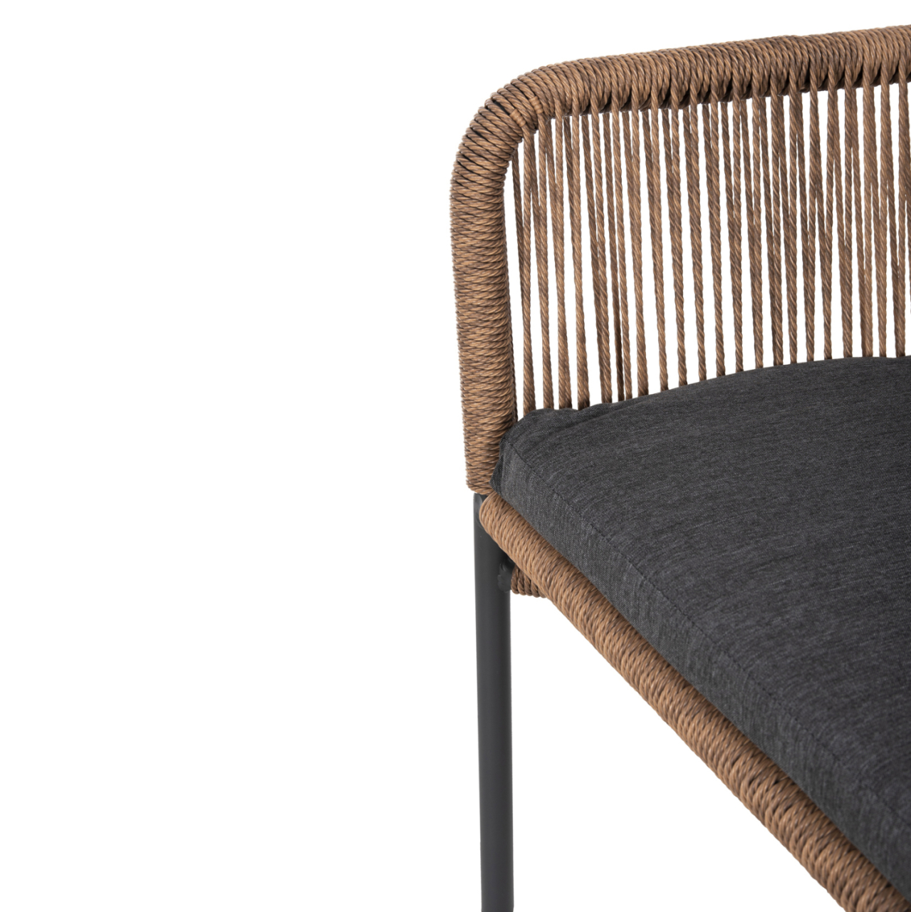 OUTDOOR 2-SEATER SOFA BAFFIN HM6054.03 ALUMINUM ANTHRACITE-PE RATTAN BEIGE-ANTHRACITE CUSHIONS [9]