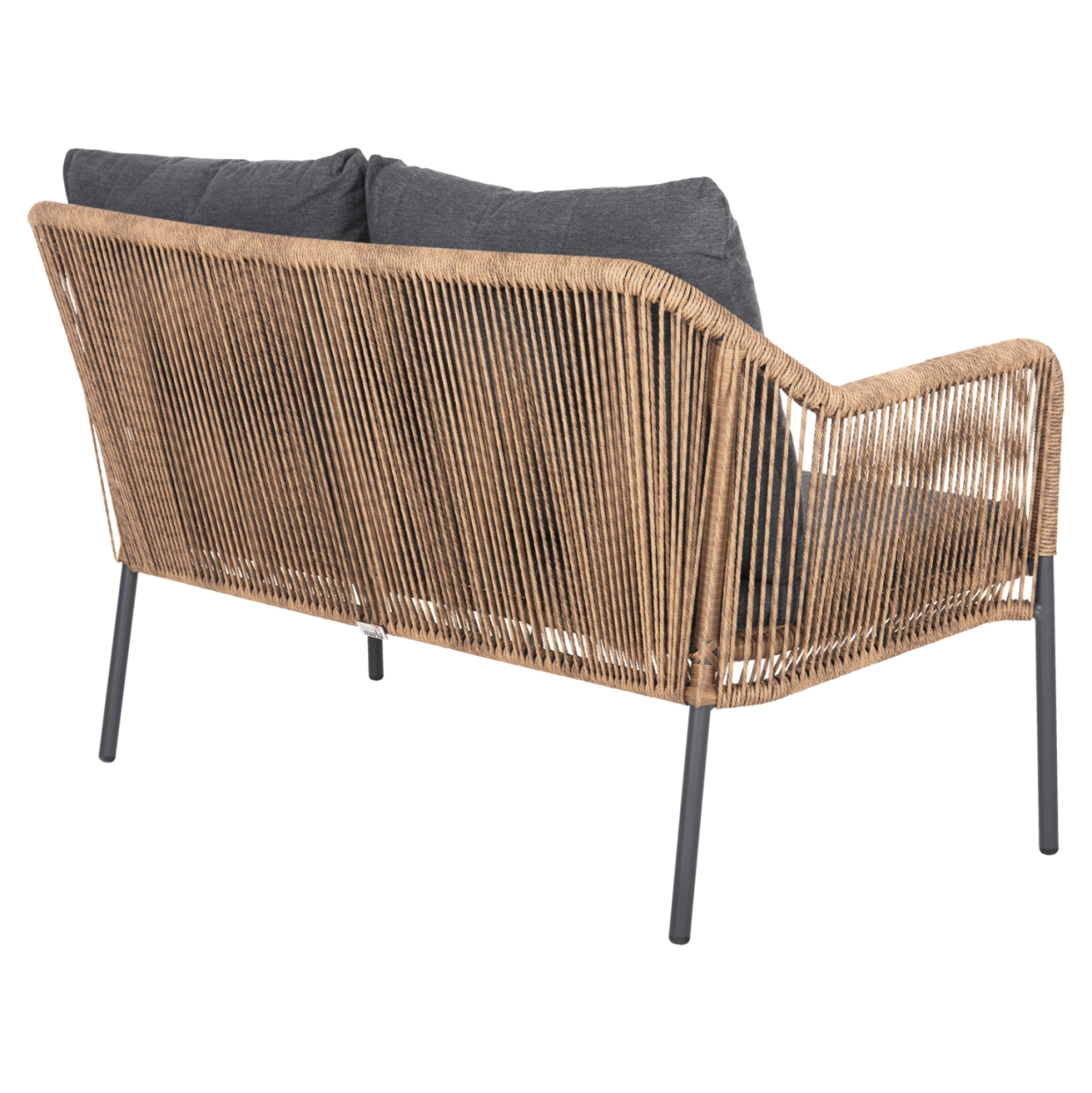 OUTDOOR 2-SEATER SOFA BAFFIN HM6054.03 ALUMINUM ANTHRACITE-PE RATTAN BEIGE-ANTHRACITE CUSHIONS [5]