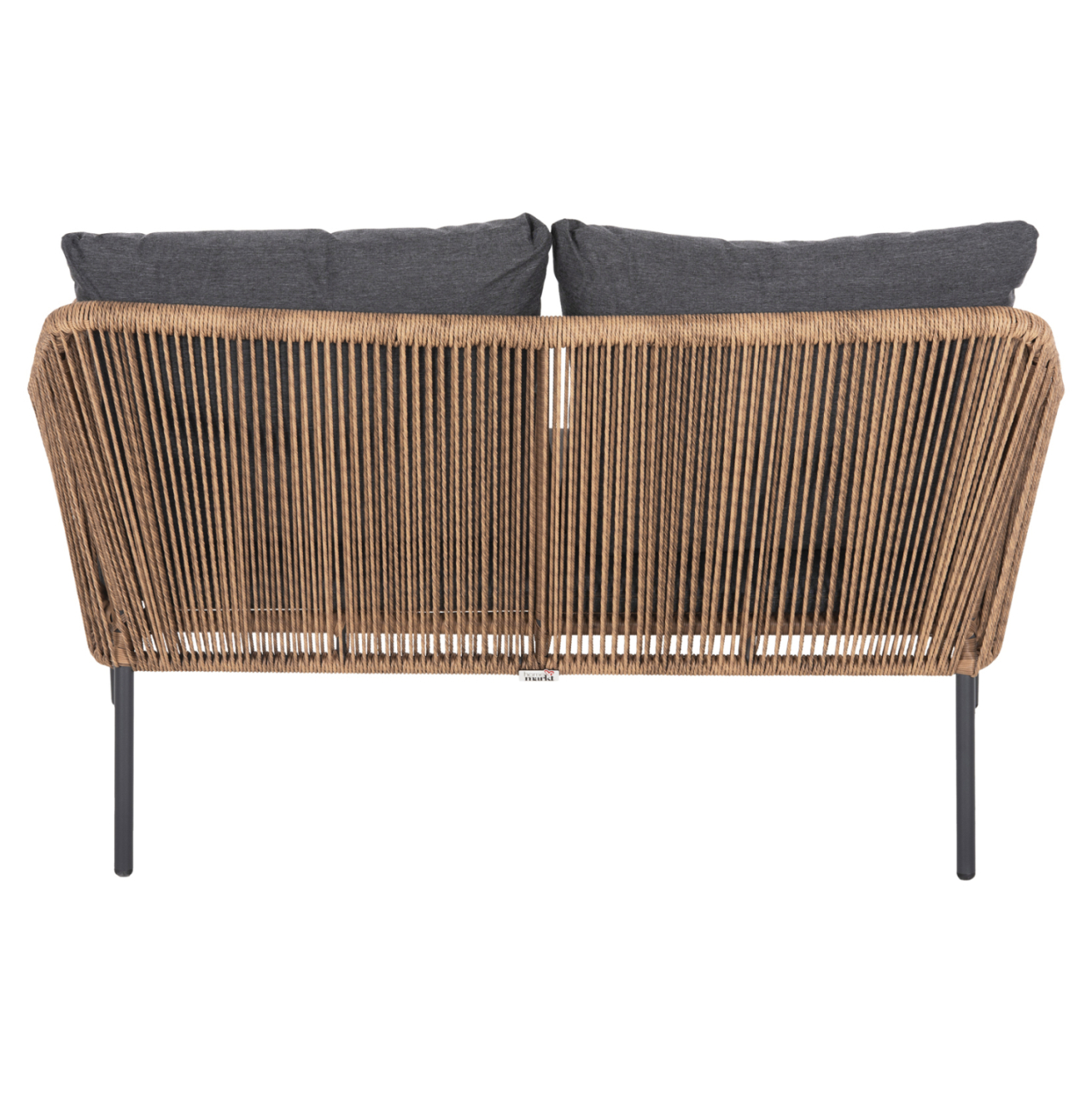 OUTDOOR 2-SEATER SOFA BAFFIN HM6054.03 ALUMINUM ANTHRACITE-PE RATTAN BEIGE-ANTHRACITE CUSHIONS [6]