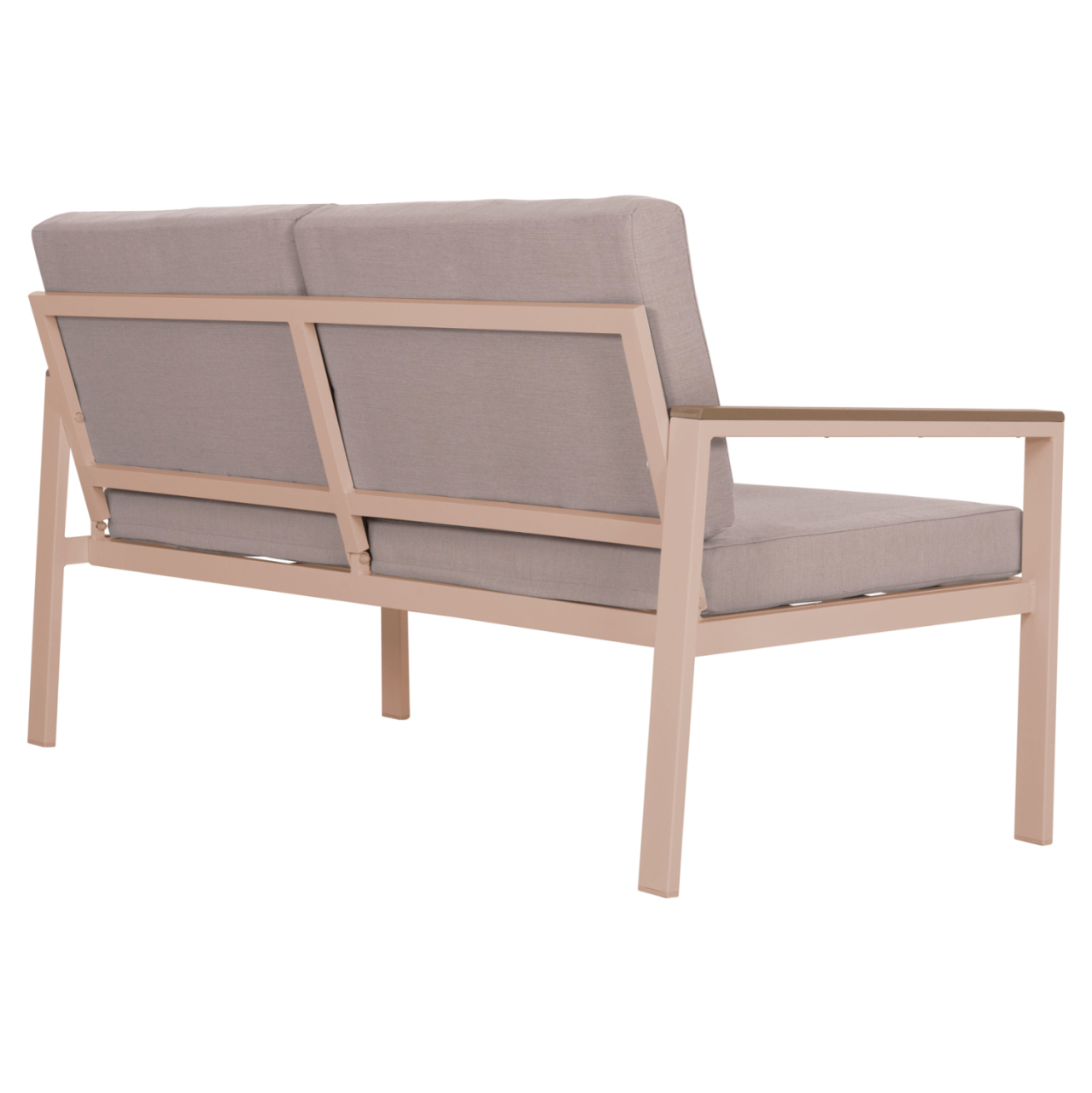 OUTDOOR 2-SEATER SOFA SAFIN HM6279.04 ALUMINUM and CUSHIONS IN CAPPUCCINO 140x70x77Hcm. [5]