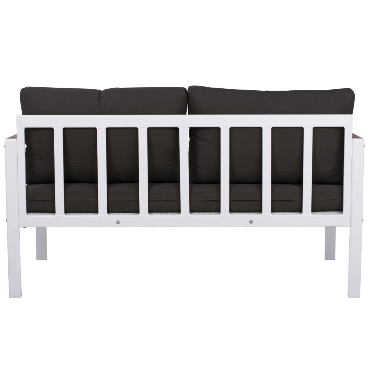 OUTDOOR 2-SEATER SOFA SAFIYA HM5523.01 ALUMINUM IN WHITE-ANTHRACITE CUSHIONS 144x70x85Hcm. [4]