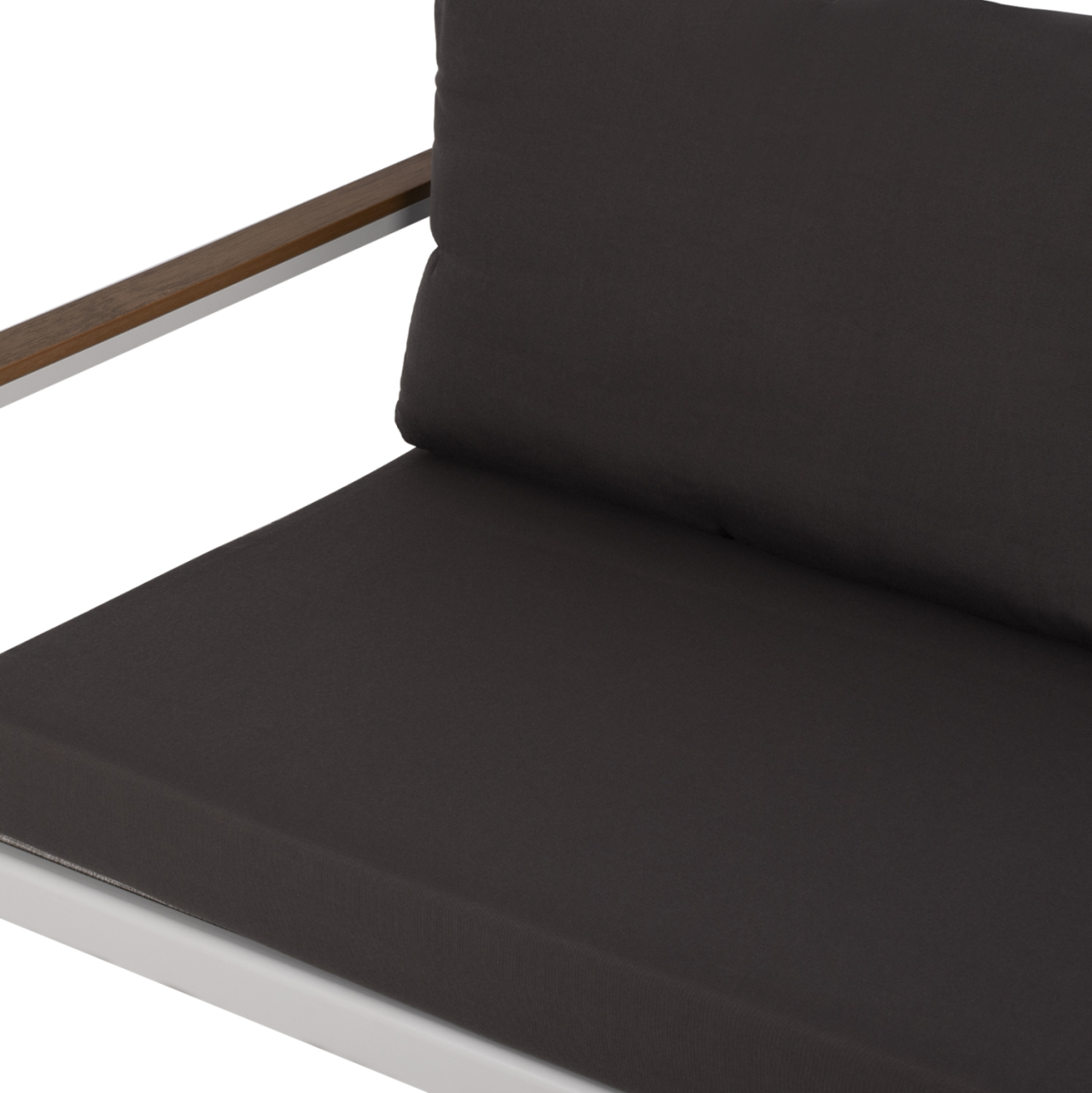 OUTDOOR 2-SEATER SOFA SAFIYA HM5523.01 ALUMINUM IN WHITE-ANTHRACITE CUSHIONS 144x70x85Hcm. [6]