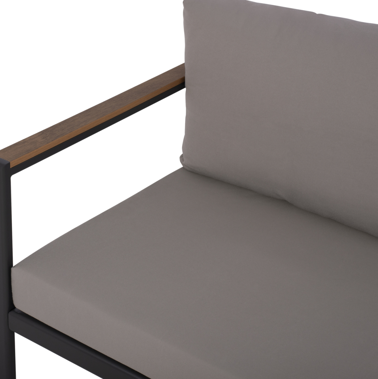 OUTDOOR 2-SEATER SOFA SAFIYA HM5523.02 ALUMINUM IN ANTHRACITE--GREY CUSHIONS 144x70x85Hcm. [6]