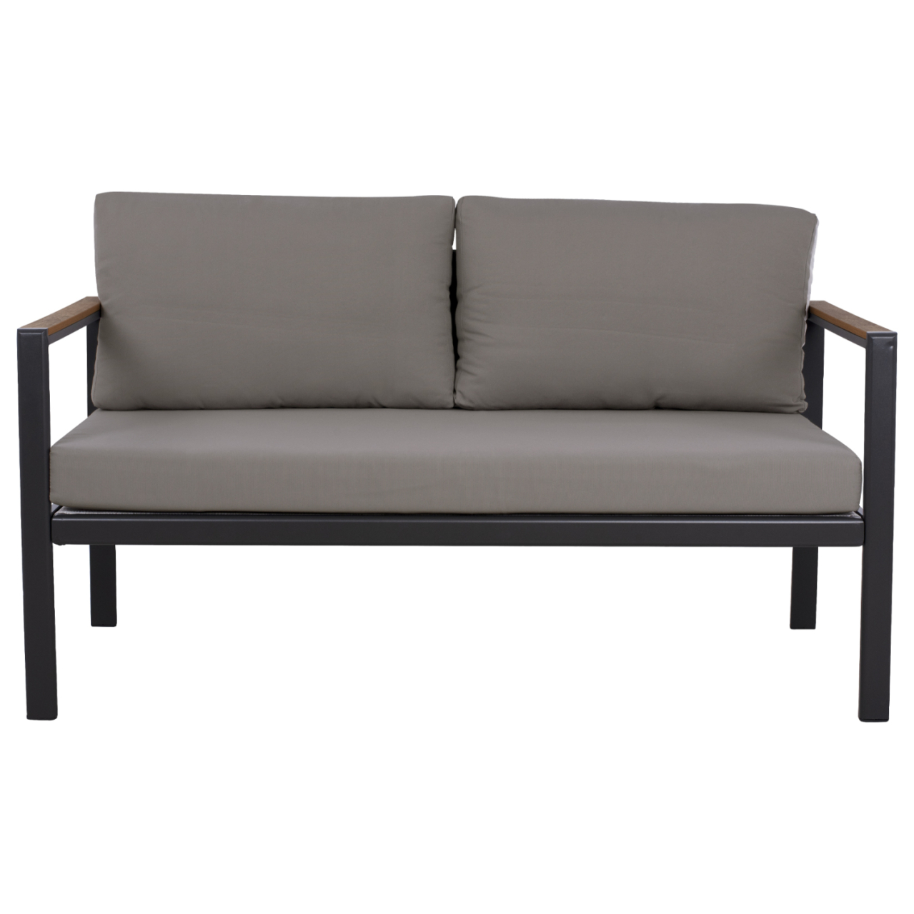 OUTDOOR 2-SEATER SOFA SAFIYA HM5523.02 ALUMINUM IN ANTHRACITE--GREY CUSHIONS 144x70x85Hcm. [3]