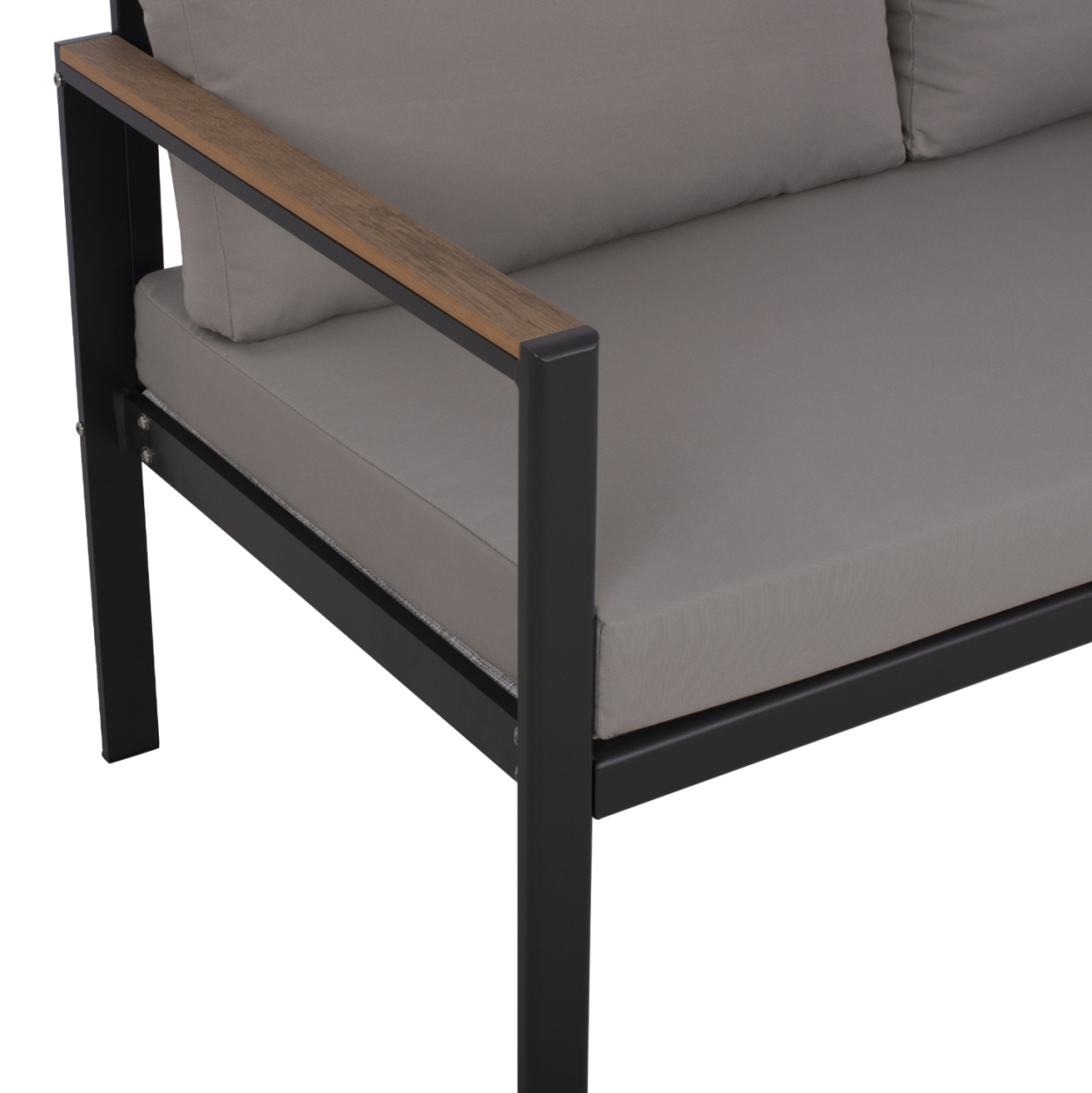 OUTDOOR 2-SEATER SOFA SAFIYA HM5523.02 ALUMINUM IN ANTHRACITE--GREY CUSHIONS 144x70x85Hcm. [7]