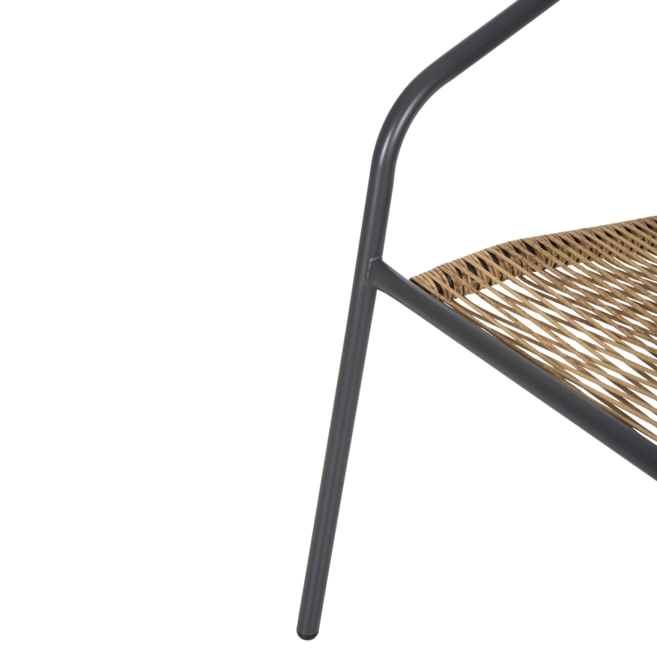OUTDOOR 3PCS DINING SET FIGO HM10878.02 METAL IN GREY--P.E.RATTAN IN NATURAL [10]