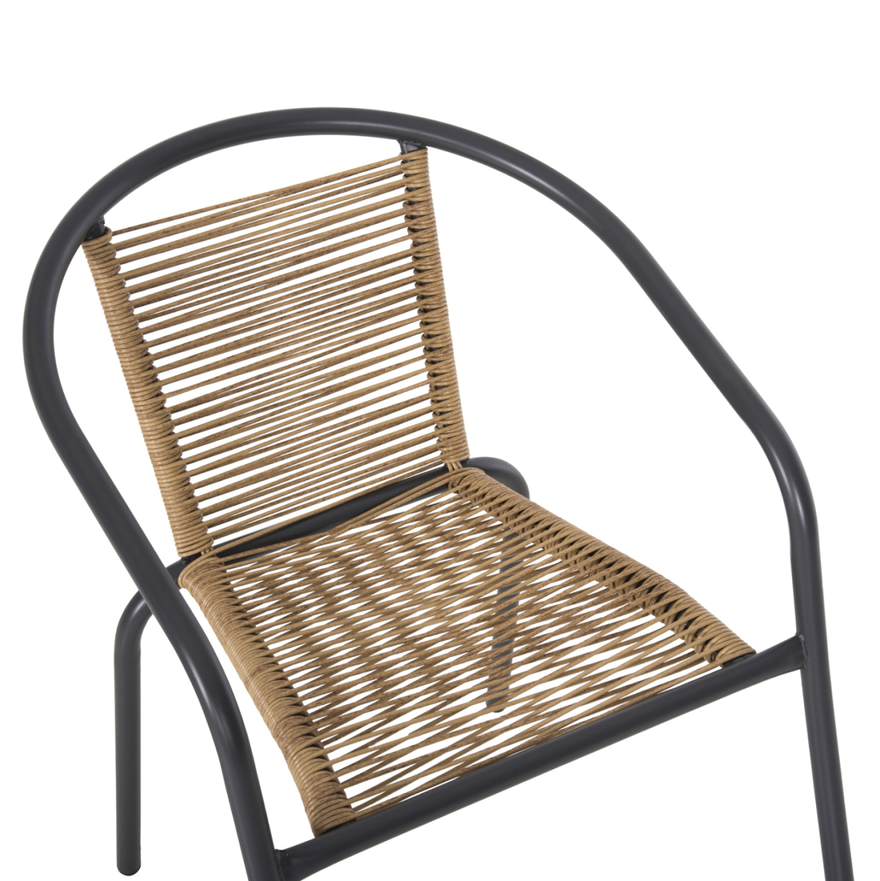 OUTDOOR 3PCS DINING SET LIMA HM10879.02 METAL IN GREY and P.E.RATTAN IN NATURAL (ROUND) [5]