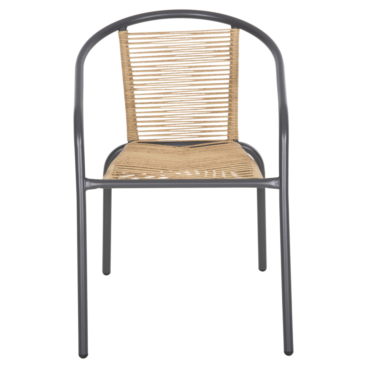 OUTDOOR 3PCS DINING SET LIMA HM10879.02 METAL IN GREY and P.E.RATTAN IN NATURAL (ROUND) [4]