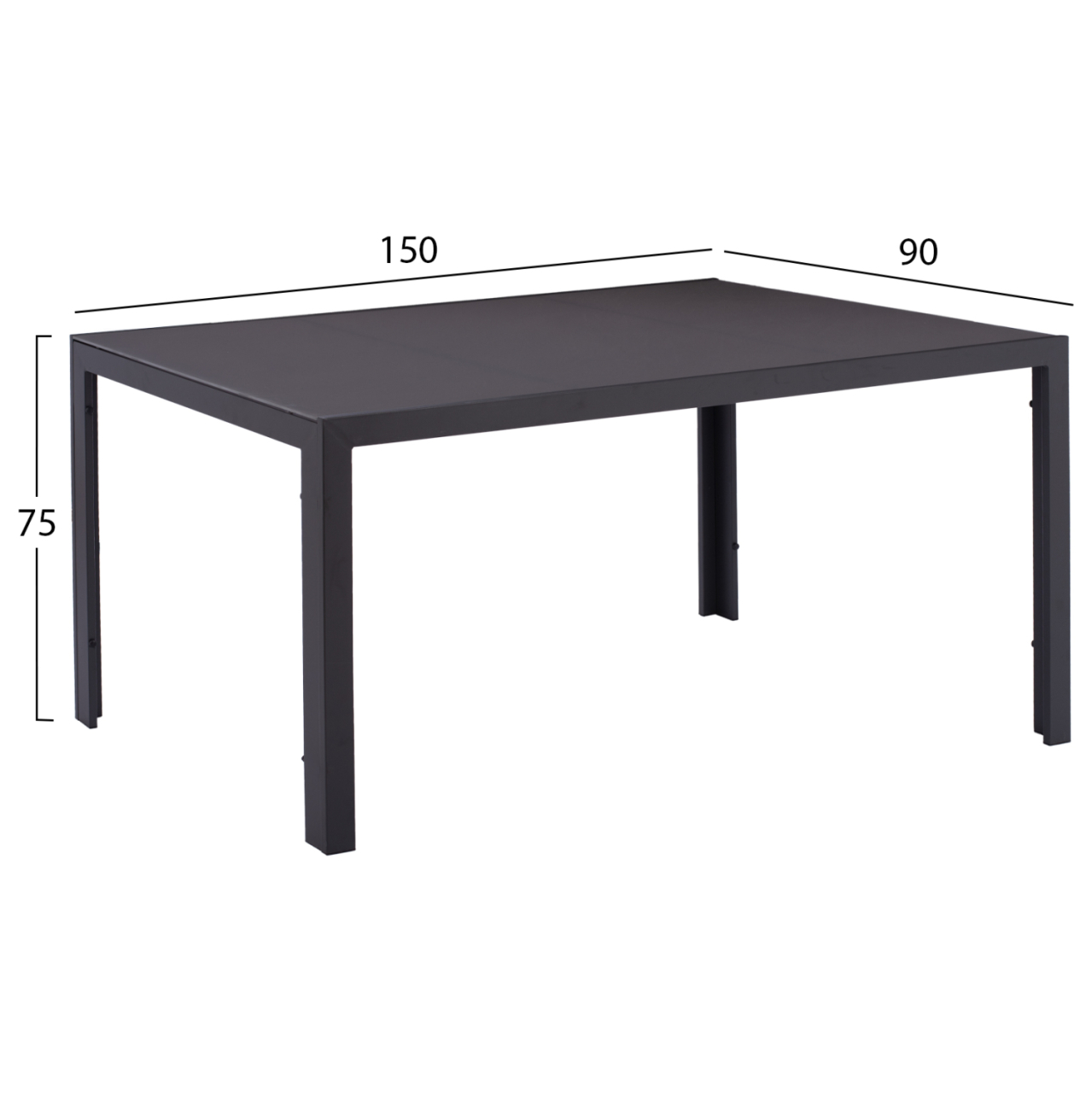 OUTDOOR 5PCS DINING SET LEOFER HM21004 METAL TABLE-4 METAL ARMCHAIRS-GREY [2]