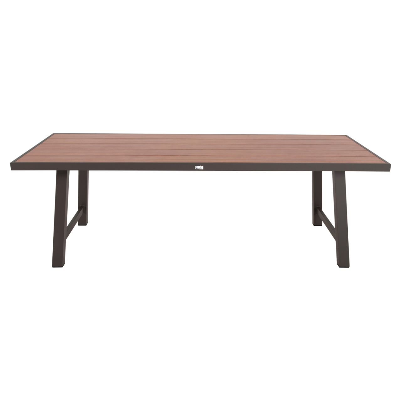 OUTDOOR ALUMINUM TABLE GOBAR HM6060.04 CHAMPAGNE WITH WOOD-LIKE TABLETOP 240Χ105Χ75Hcm. [3]