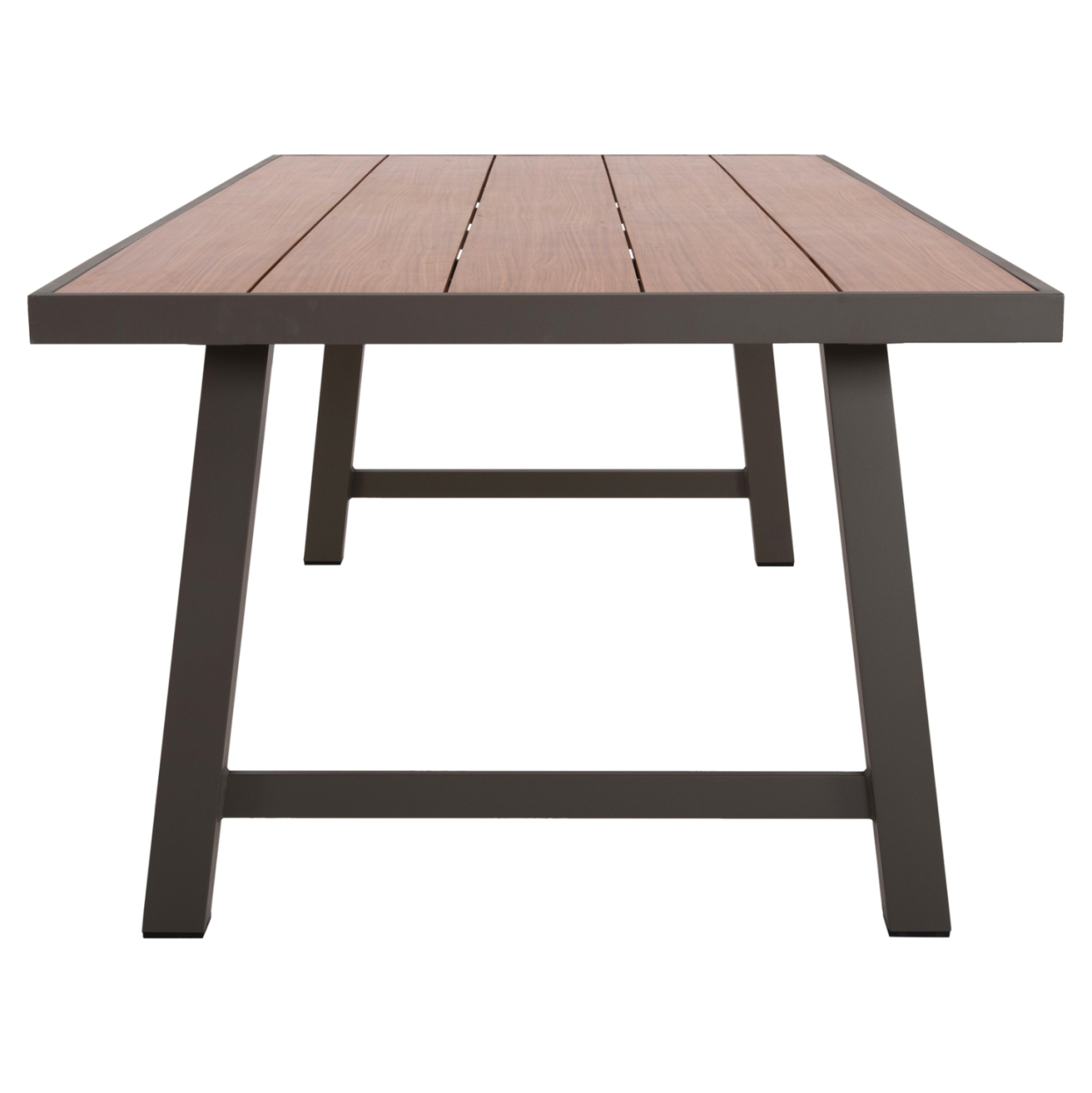 OUTDOOR ALUMINUM TABLE GOBAR HM6060.04 CHAMPAGNE WITH WOOD-LIKE TABLETOP 240Χ105Χ75Hcm. [4]