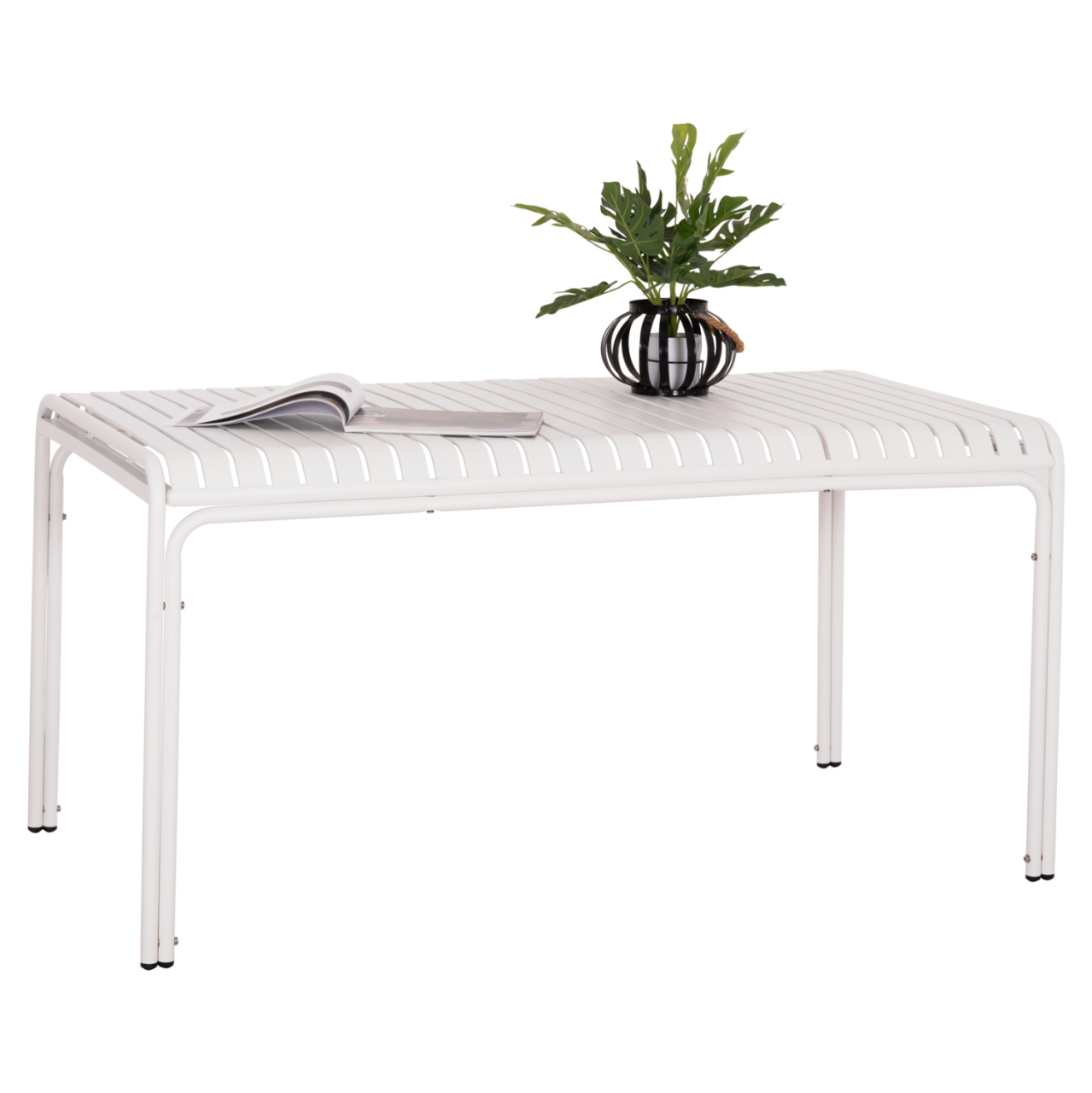 OUTDOOR ALUMINUM TABLE RACHEL HM6339.02 WHITE COLOR 150x80x75Hcm. [1]