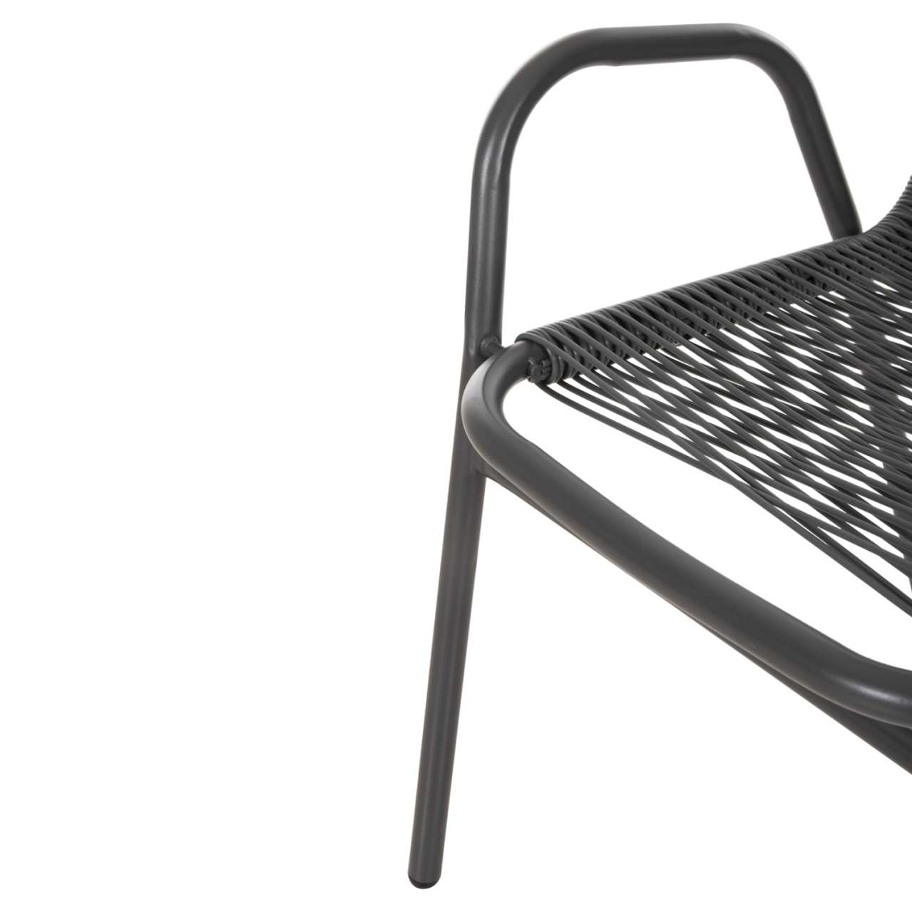 OUTDOOR ARMCHAIR AVRIL HM5968.01 METAL AND SYNTHETIC RATTAN IN GREY COLOR 54.5x56x78H [10]