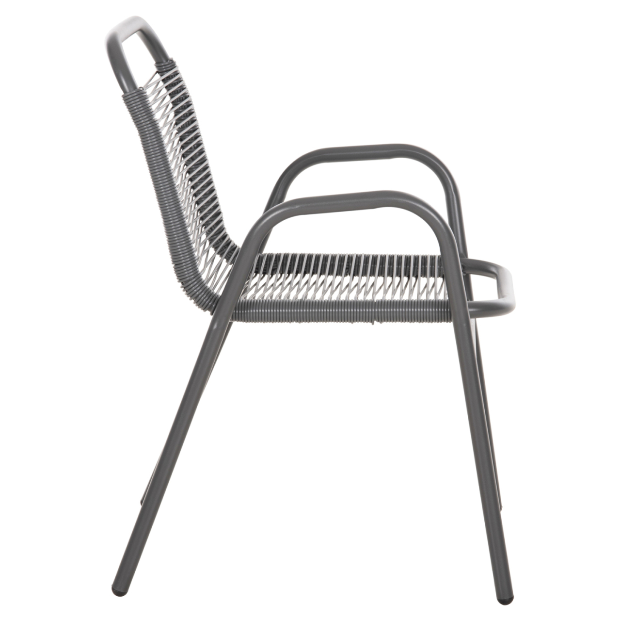 OUTDOOR ARMCHAIR AVRIL HM5968.01 METAL AND SYNTHETIC RATTAN IN GREY COLOR 54.5x56x78H [4]