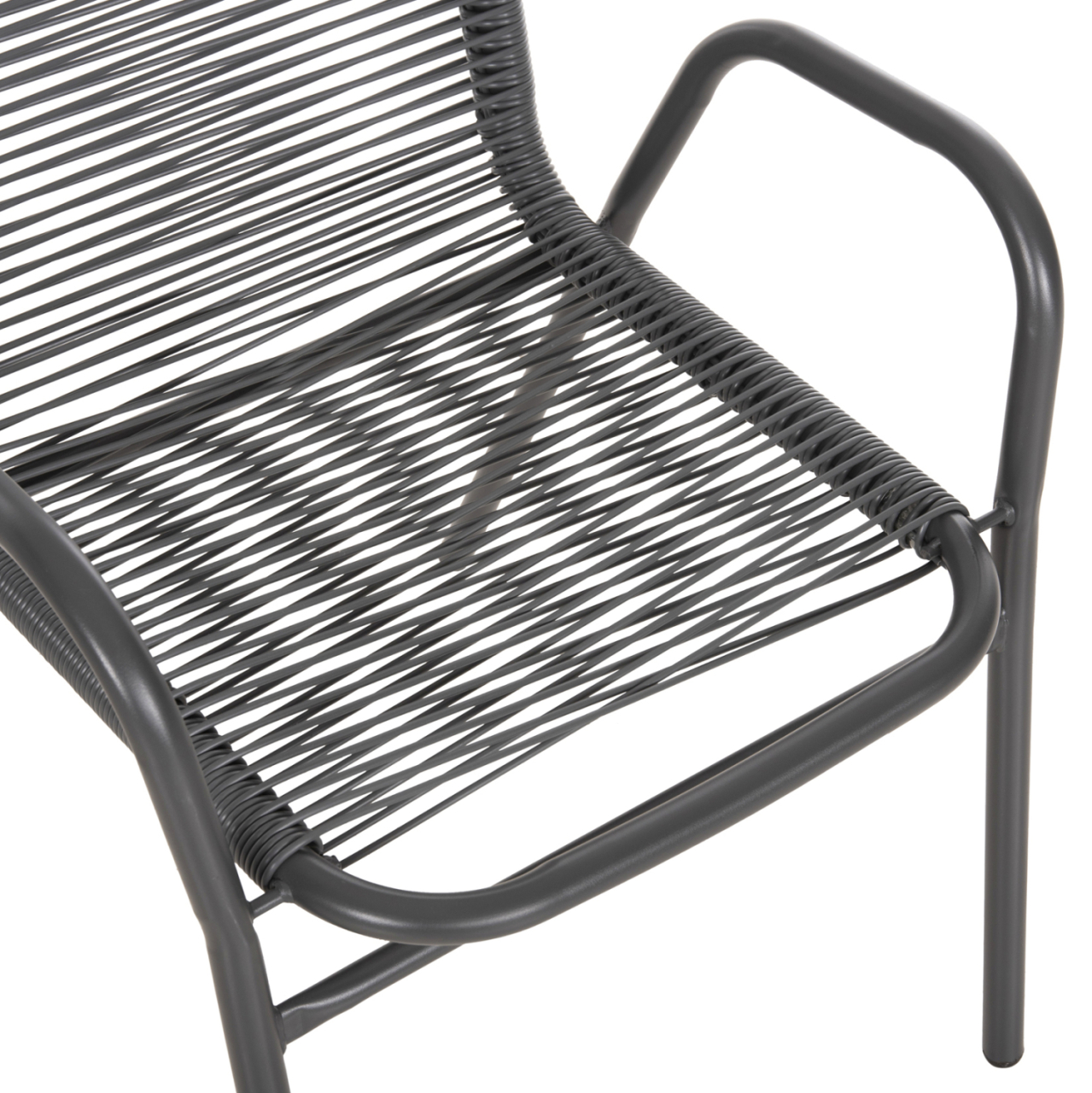 OUTDOOR ARMCHAIR AVRIL HM5968.01 METAL AND SYNTHETIC RATTAN IN GREY COLOR 54.5x56x78H [8]
