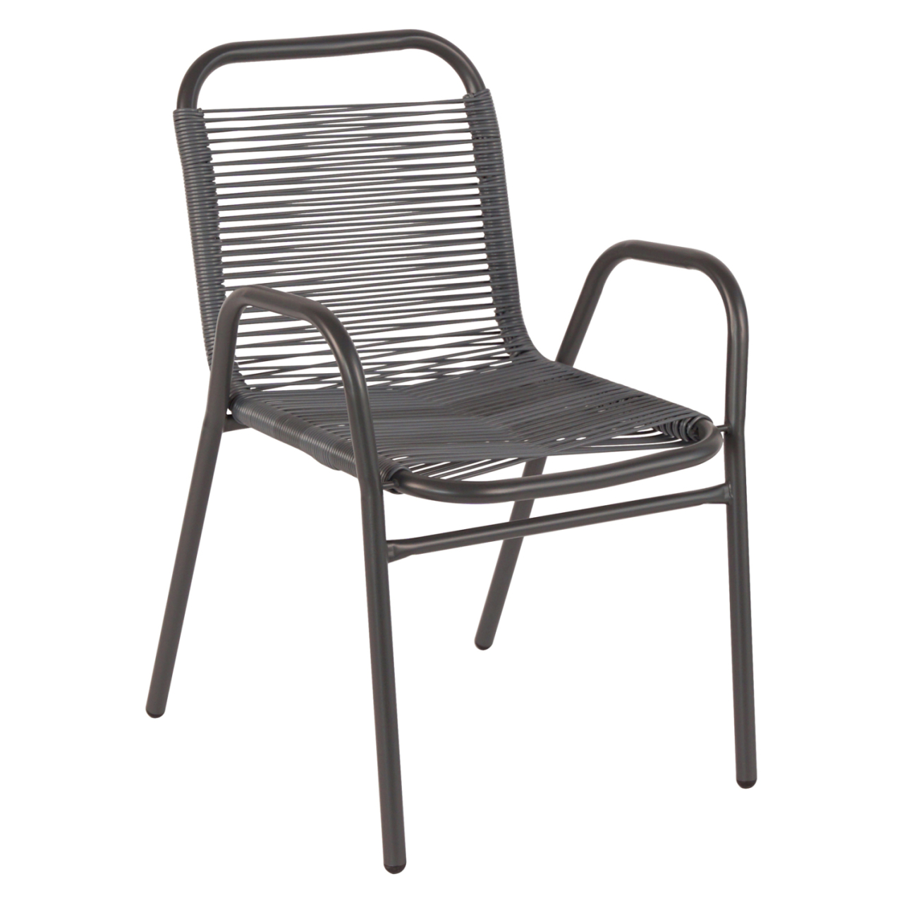 OUTDOOR ARMCHAIR AVRIL HM5968.01 METAL AND SYNTHETIC RATTAN IN GREY COLOR 54.5x56x78H [1]