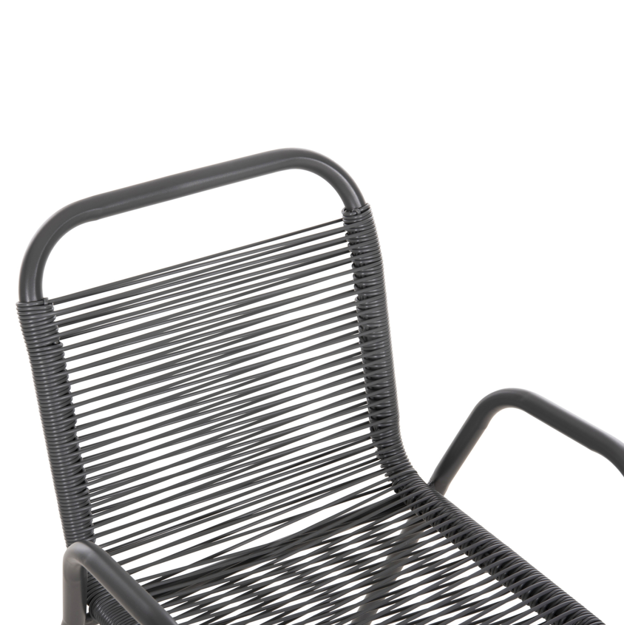 OUTDOOR ARMCHAIR AVRIL HM5968.01 METAL AND SYNTHETIC RATTAN IN GREY COLOR 54.5x56x78H [7]